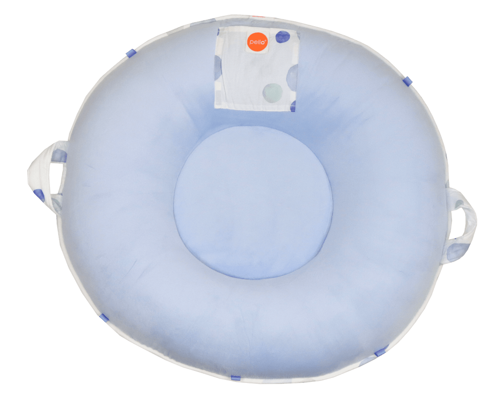 Oxford Blue Floor Cushion for babies, soft and stylish, perfect for playtime and comfort in any nursery.