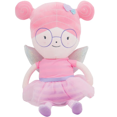 Meg Fairy Plush Doll with dress and wings, perfect for cuddles and imaginative play.