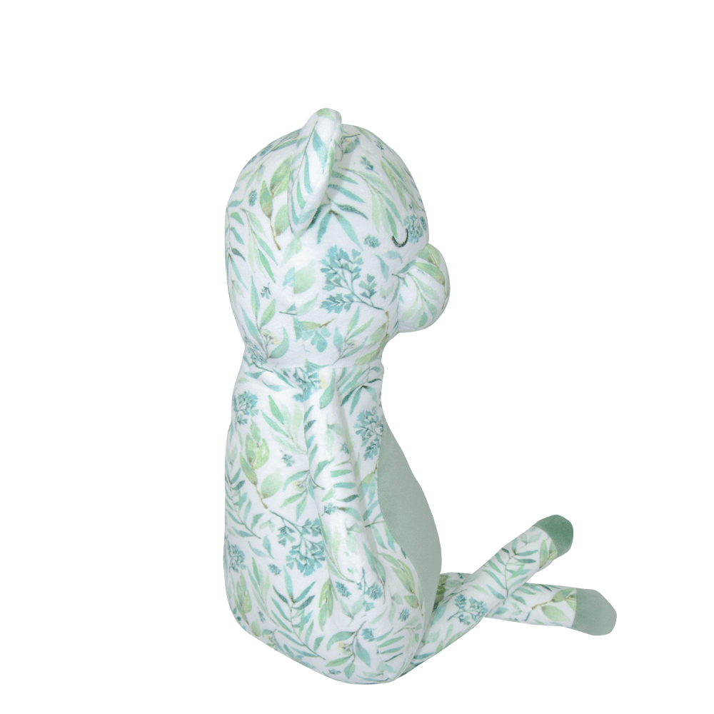 Basil Bear Mint Super Soft Plush - Adorable printed plush toy for babies, perfect for cuddling and playtime.