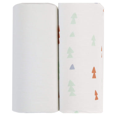 Triangles and Gray 2 PK Swaddle Blanket for infants, soft and stylish for comfortable swaddling.