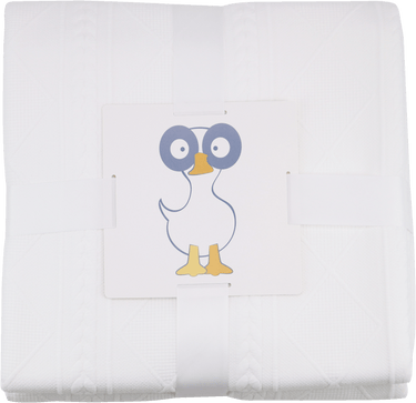 White 50" x 60" Full Size Knit Throw