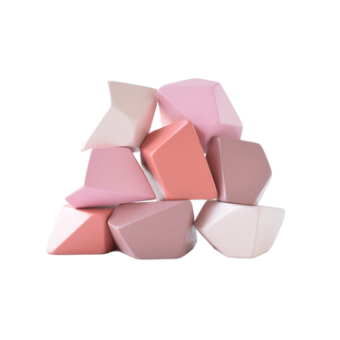Blush set of 16 early learning and sensory play toys for babies, promoting development and creativity.