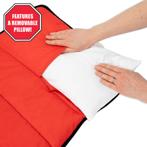 Construction Toddler Nap Mat - Includes Removable Pillow and Attached Fleece Blanket