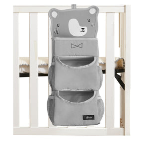 Cozy Buddy Crib Organizer in angle view, perfect for keeping baby essentials tidy and within reach.