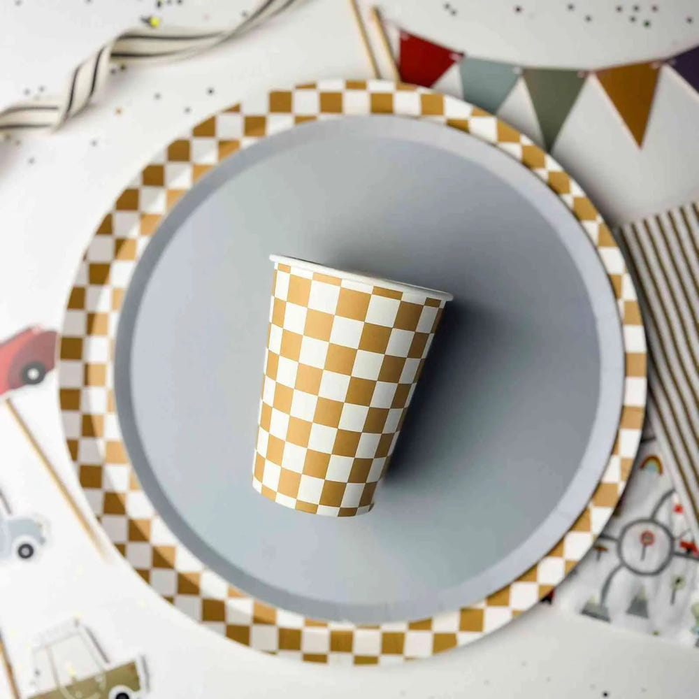 Gray Blue Paper Party Plate (8pcs)
