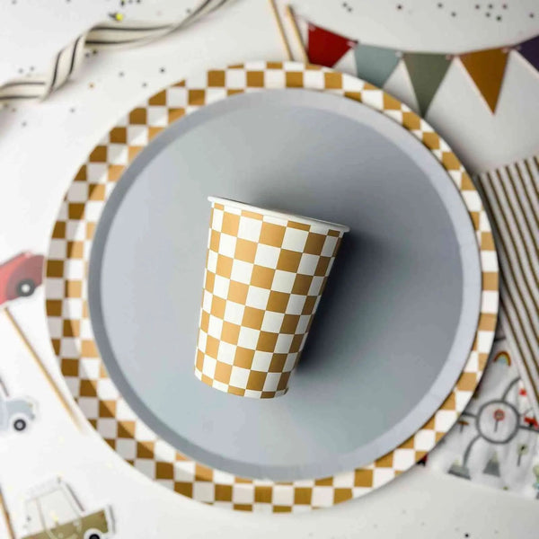 Gray Blue Paper Party Plate (8pcs)