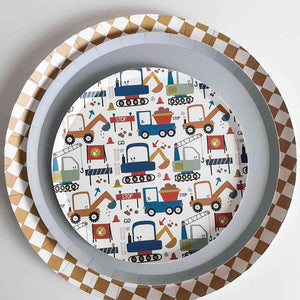 Gray Blue Paper Party Plate (8pcs)