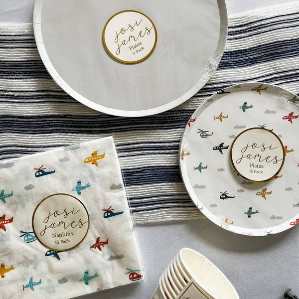 Gray Paper Party Plate (8pcs)