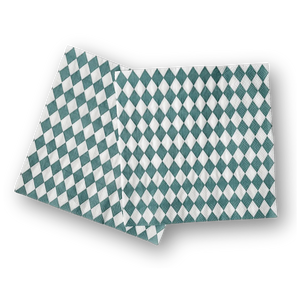 Green Bavarian Check Large Disposable Paper Napkins (16pcs)