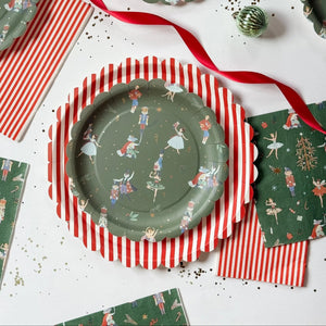 Green Christmas Nutcracker Dinner Napkins (24pcs)
