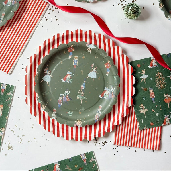 Green Christmas Nutcracker Dinner Napkins (24pcs)