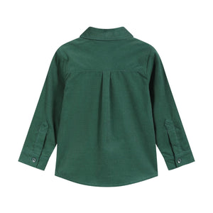 Green Corduroy Santa Dress Shirt