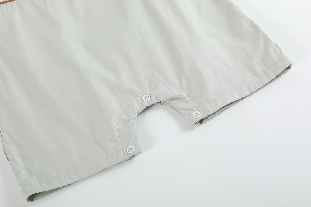 Green Dog Smocked Shortalls