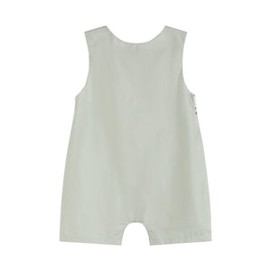 Green Dog Smocked Shortalls
