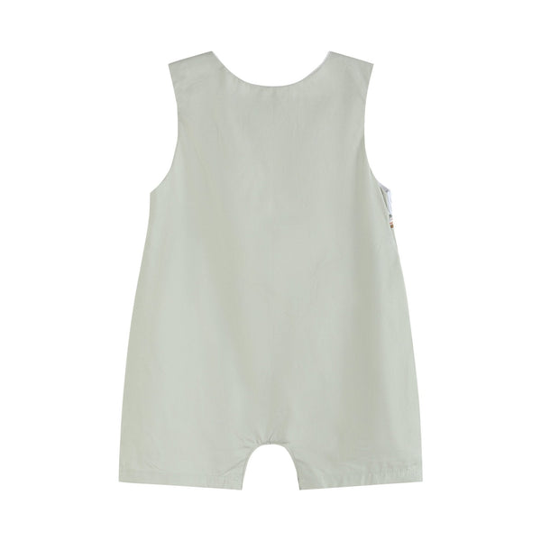 Green Dog Smocked Shortalls
