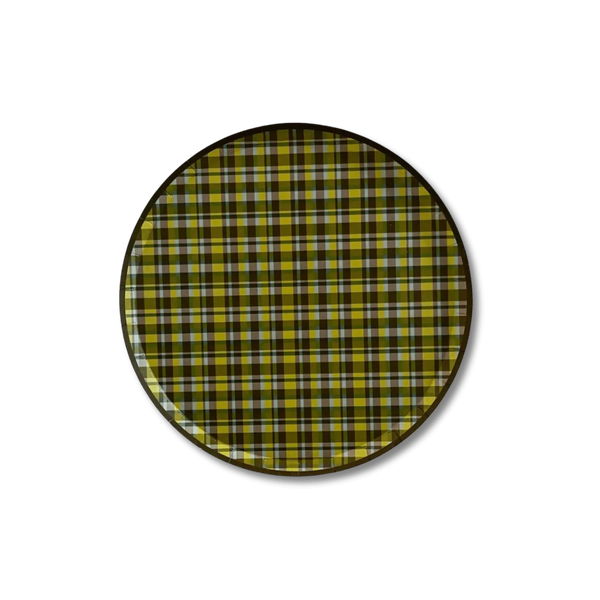 Green Plaid Dessert Party Plate (8pcs)