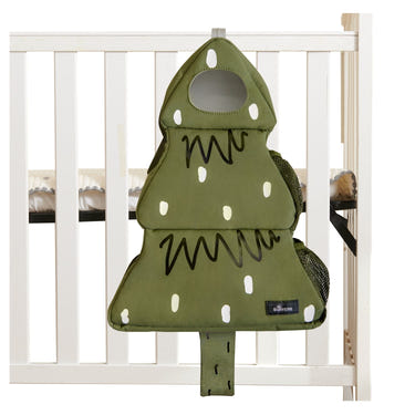Cozy Buddy Crib Organizer for baby essentials, stylish and functional crib accessory for nursery organization.
