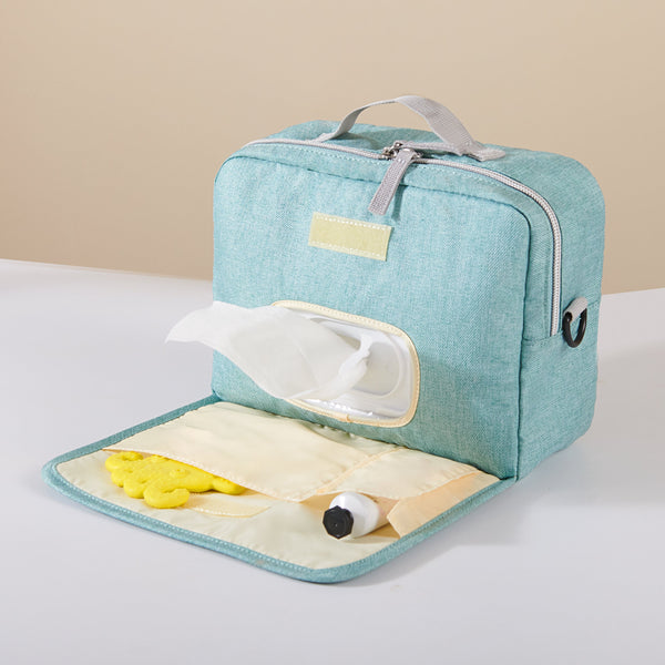 Stylish diaper changing bag in angle 16, perfect for parents on the go with ample storage for baby essentials.
