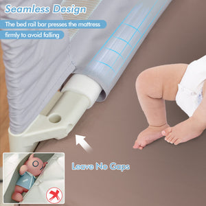 Vertical Lifting Baby Bedrail Guard with Double Safety Child Lock