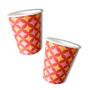 Groovy Pattern Disco Cups (8pcs)