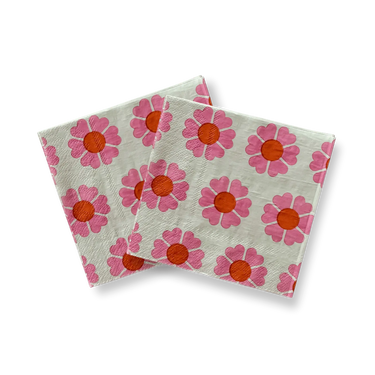 Vintage Flower Small Disposable Paper Napkins (16pcs)