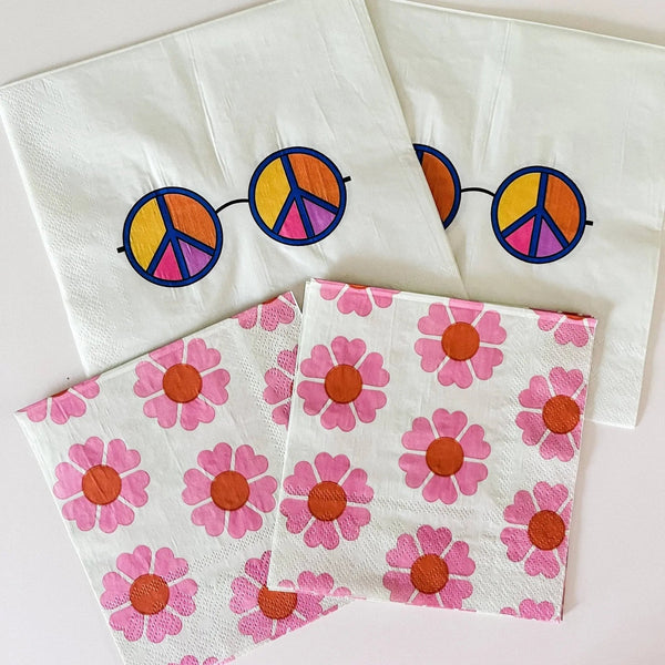 Vintage Flower Small Disposable Paper Napkins (16pcs)