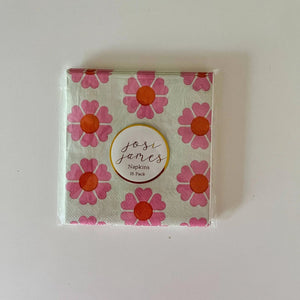 Vintage Flower Small Disposable Paper Napkins (16pcs)