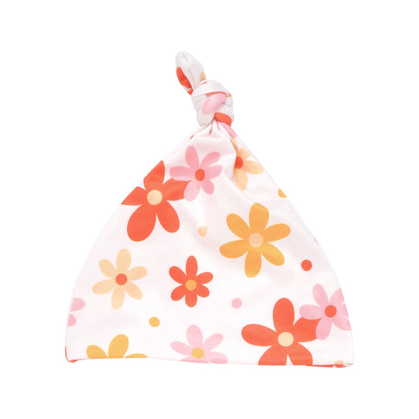 70s Groovy Flower Newborn Baby Hat