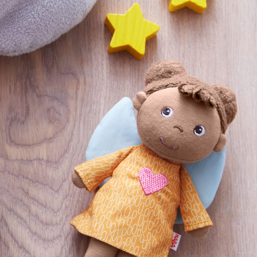 Guardian Angel Mini Doll Nora - soft plush baby doll for comfort and companionship. Perfect gift for little ones.