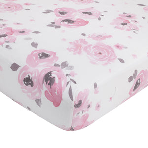 NoJo Dreamer Watercolor Floral 8 Piece Nursery Crib Bedding Set