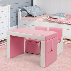 Multi-functional kids sofa table chair set in playful design, perfect for children's rooms and play areas.