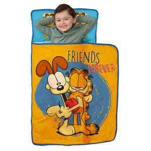 Garfield Forever Friends Toddler Nap Mat - Includes Attached Pillow and Fleece Blanket