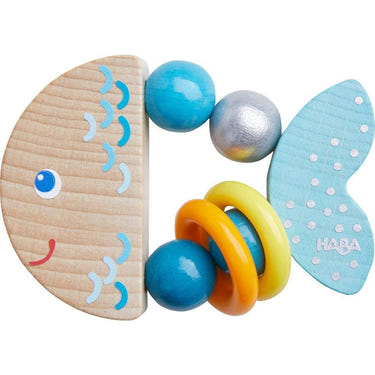 Rattlefish Wooden Baby Rattle - eco-friendly, colorful design for sensory play and development.