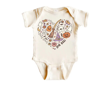 Halloween Boo Heart - Baby Boy Girl Clothes Infant Bodysuit Funny Cute Newborn Baby Bodysuit