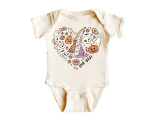 Halloween Boo Heart - Baby Boy Girl Clothes Infant Bodysuit Funny Cute Newborn Baby Bodysuit