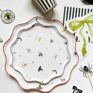 Spooky Cute Halloween Patterned Dessert Plates (12pcs)