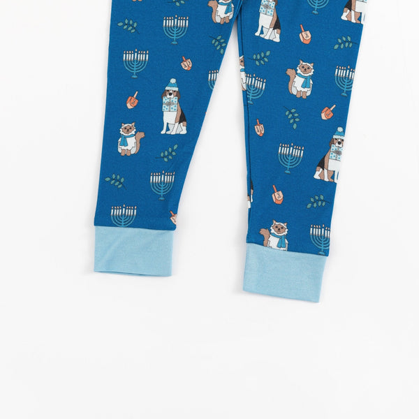 Hanukkah Pets (Long Sleeve PJ) - Blue