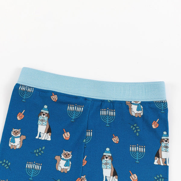 Hanukkah Pets (Long Sleeve PJ) - Blue