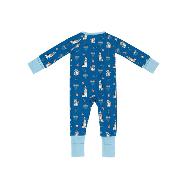 Hanukkah Pets (Convertible Zip Footies) - Blue