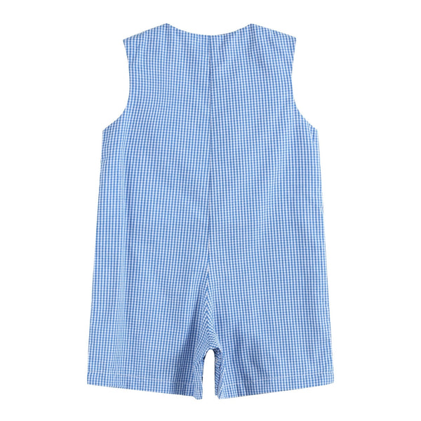 Happy 4th of July Blue Gingham Shortalls