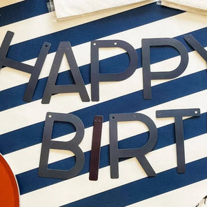 Happy Birthday Banner Navy