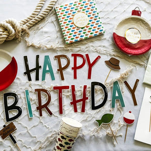 Happy Birthday Fishing Banner