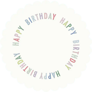 Happy Birthday Scalloped Dessert Plate, 16 Per Pack