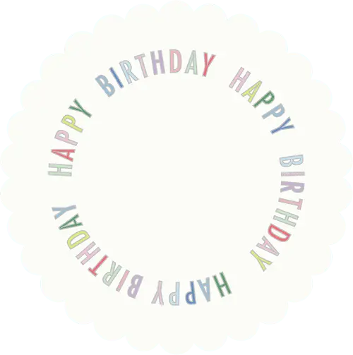 Happy Birthday Scalloped Dessert Plate, 16 Per Pack