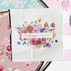 Happy Hour Small Cocktail Disposable Paper Napkins (16pcs)