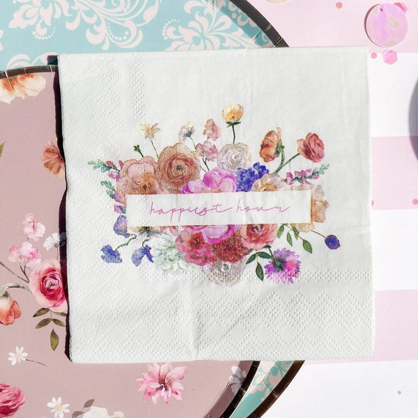 Happy Hour Small Cocktail Disposable Paper Napkins (16pcs)