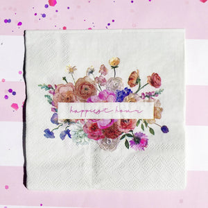 Happy Hour Small Cocktail Disposable Paper Napkins (16pcs)