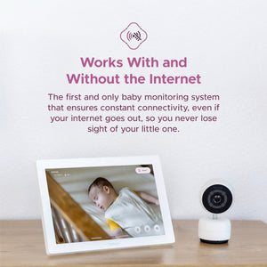 Harbor Baby Monitor with dedicated screen, showcasing sleek design and advanced features for baby monitoring.