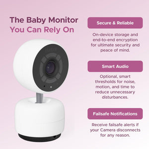 Harbor Baby Monitor with dedicated screen, showcasing sleek design and advanced features for baby monitoring.