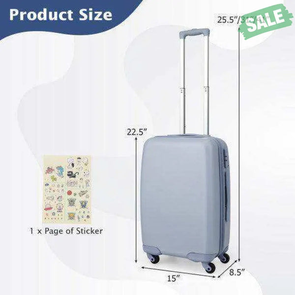 Hardside Luggage with Spinner Wheels with TSA Lock and Height Adjustable Handle-Pink Kids Luggage